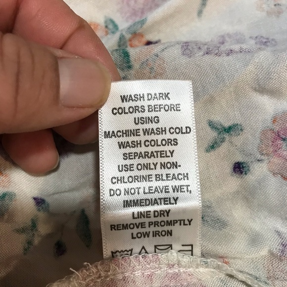 Woman Within Button Up Tunic Women’s Size 5X Multicolor Floral Long Bell Sleeves - Picture 12 of 16